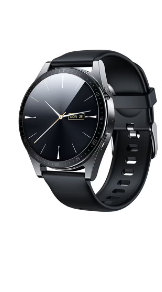 220.0 mAh Classic Series Waterproof IP68 Call Function Health Monitoring HD Display Smart Watch 220mAh With Leather Straps Black